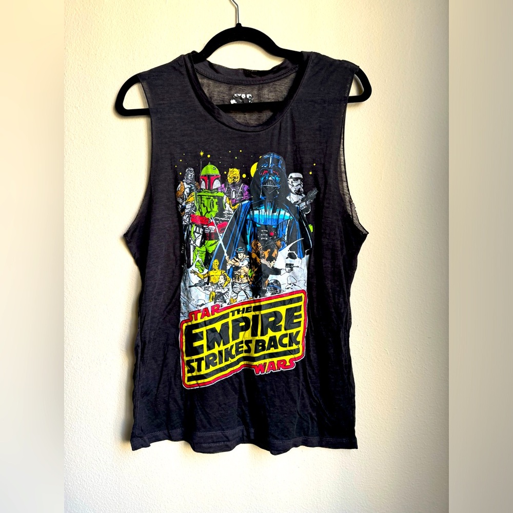 Star Wars Emperor Strikes Back Sleeveless Tee - Black - Size Small